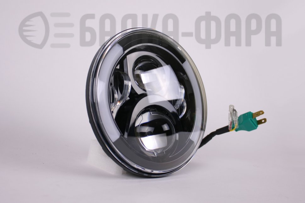 Светодиодная фара 7 дюймов, 40 Ватт, черная, 1 штука в комплекте