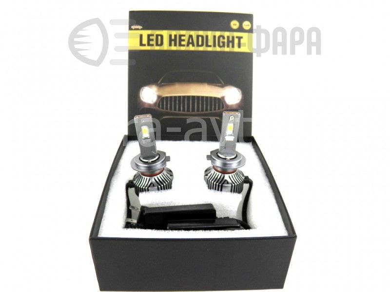 Лампы светодиод H7-70W 9-28V 2шт 